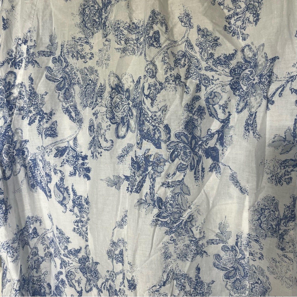 Soft Surroundings Blue and White Floral Blouse - Picture 9 of 9